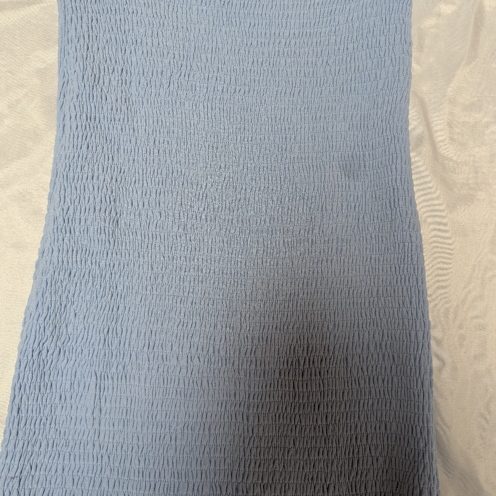 Baltic Born  Alana Smocked Midi Dress With Puff Sleeves Blue Bump Friendly - Picture 3 of 7